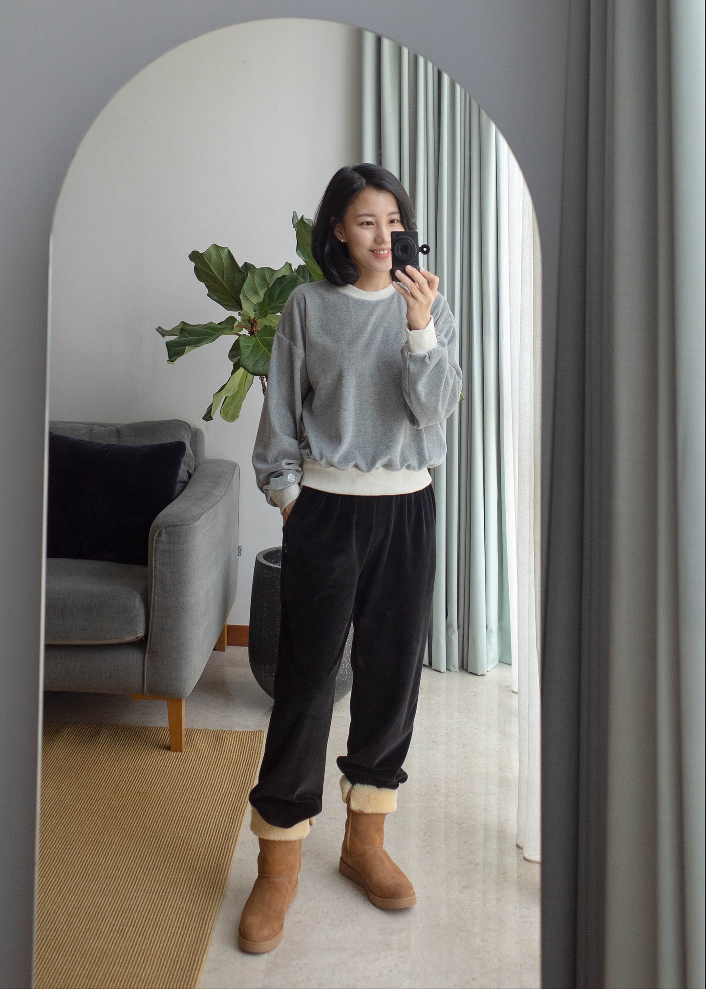 Velour jogger pants