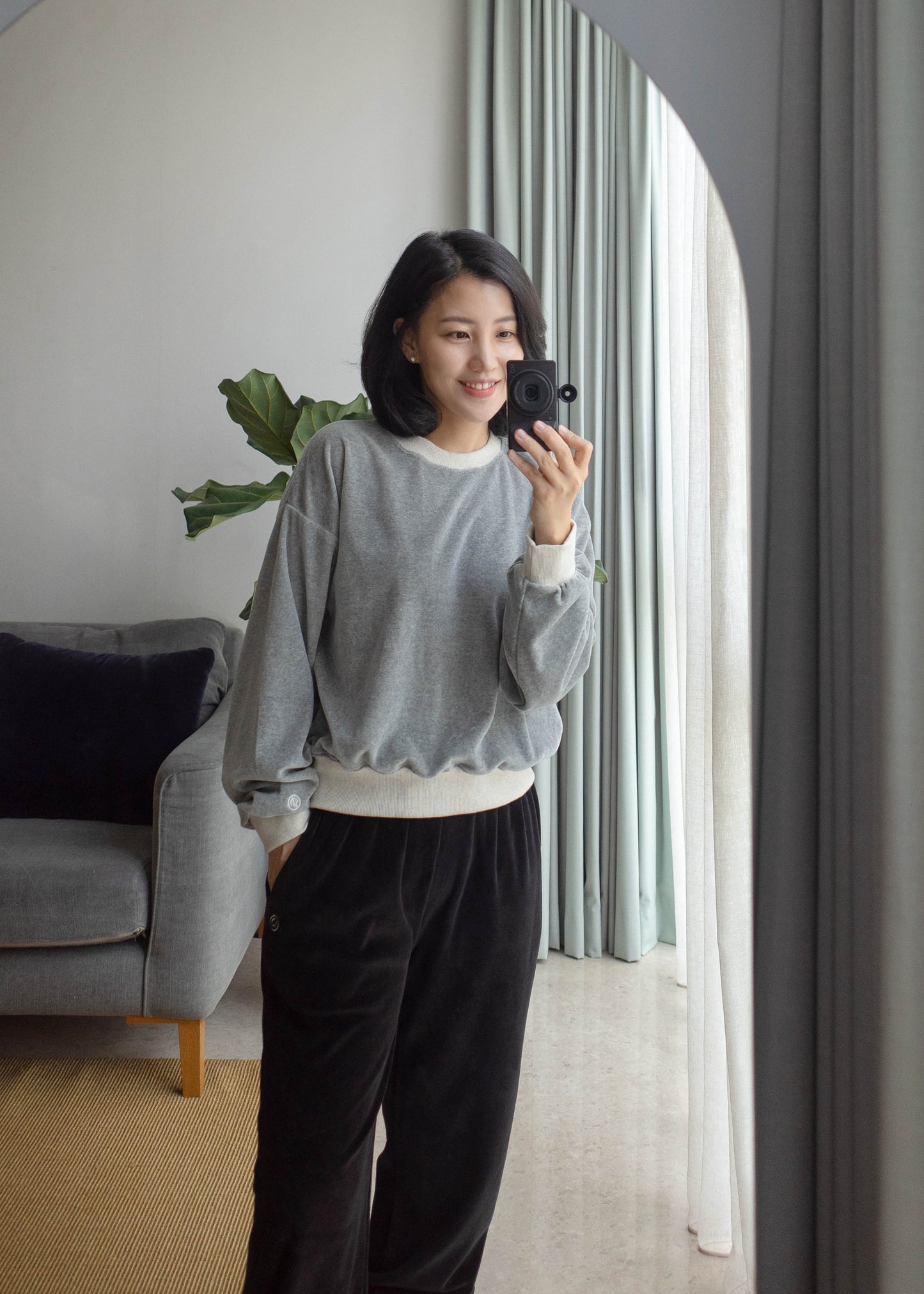 Velour jogger pants
