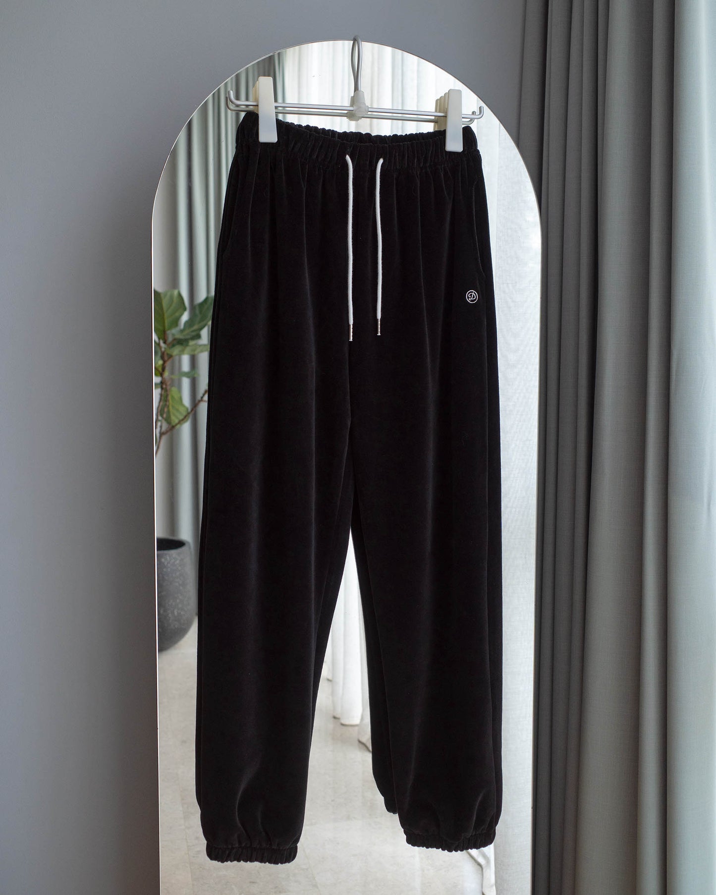 Velour jogger pants