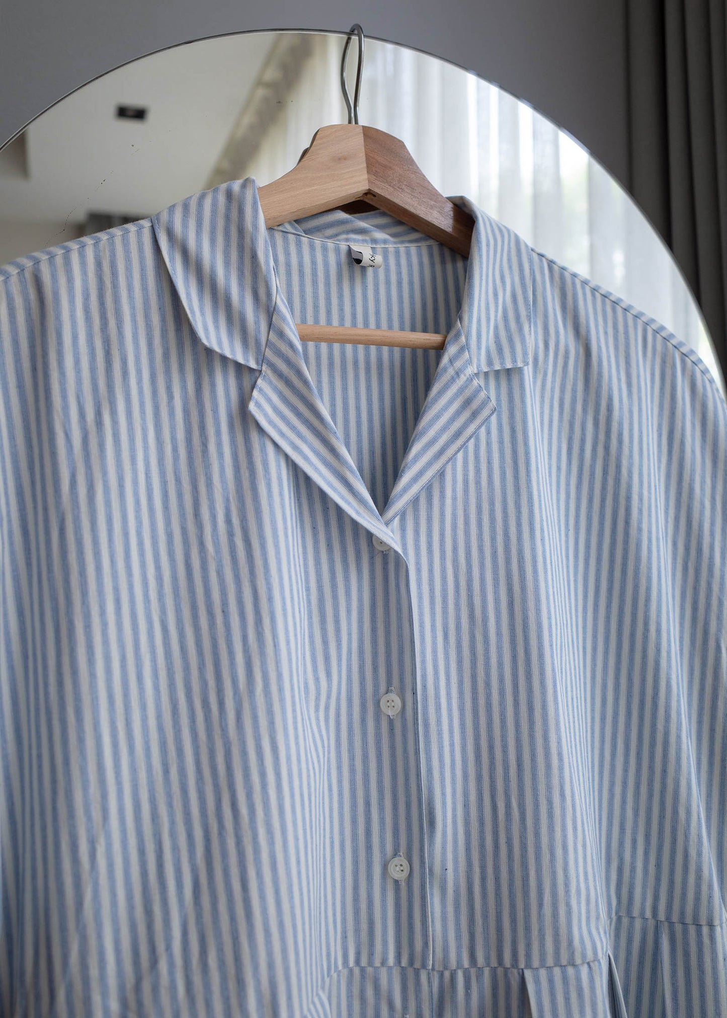 Striped long shirt dress