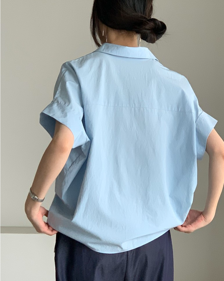 Bari open collar shirt