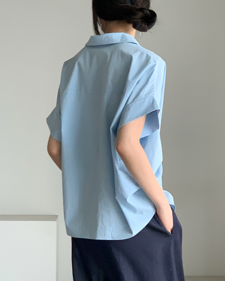 Bari open collar shirt