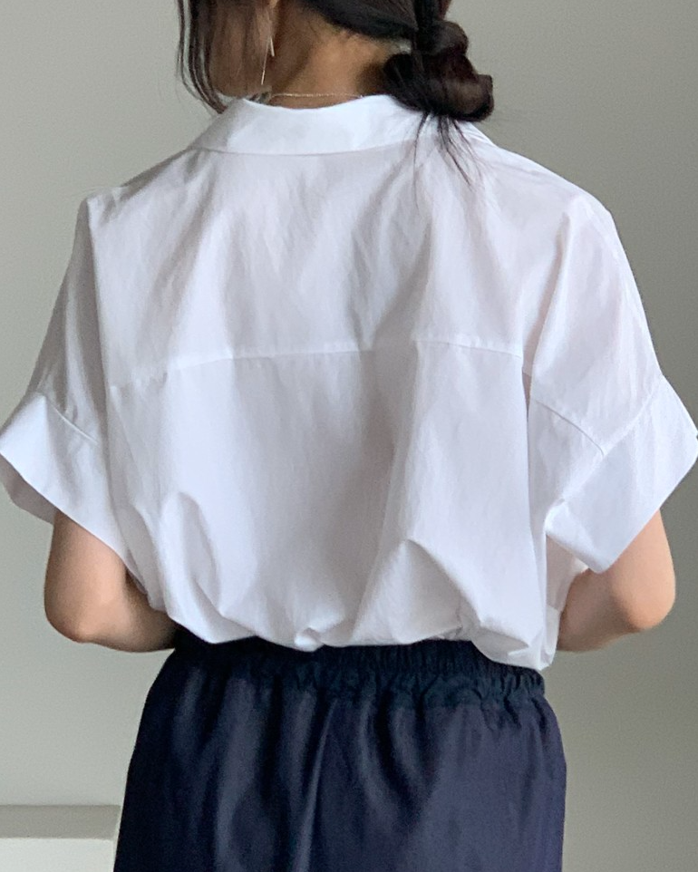 Bari open collar shirt