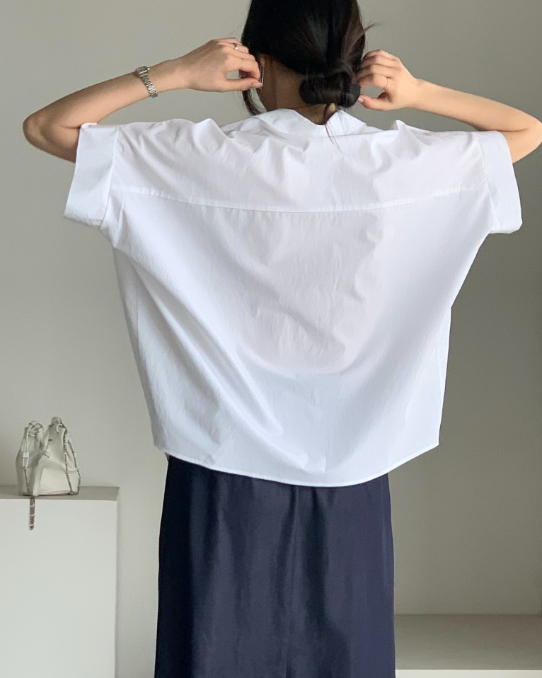 Bari open collar shirt