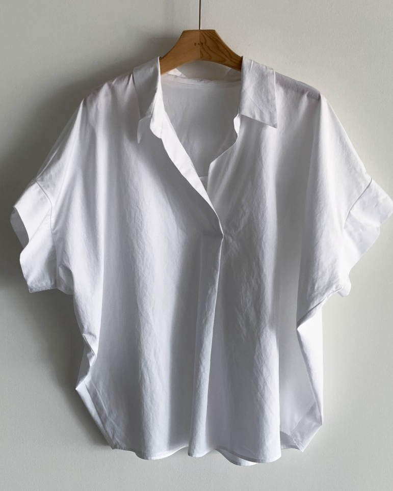 Bari open collar shirt