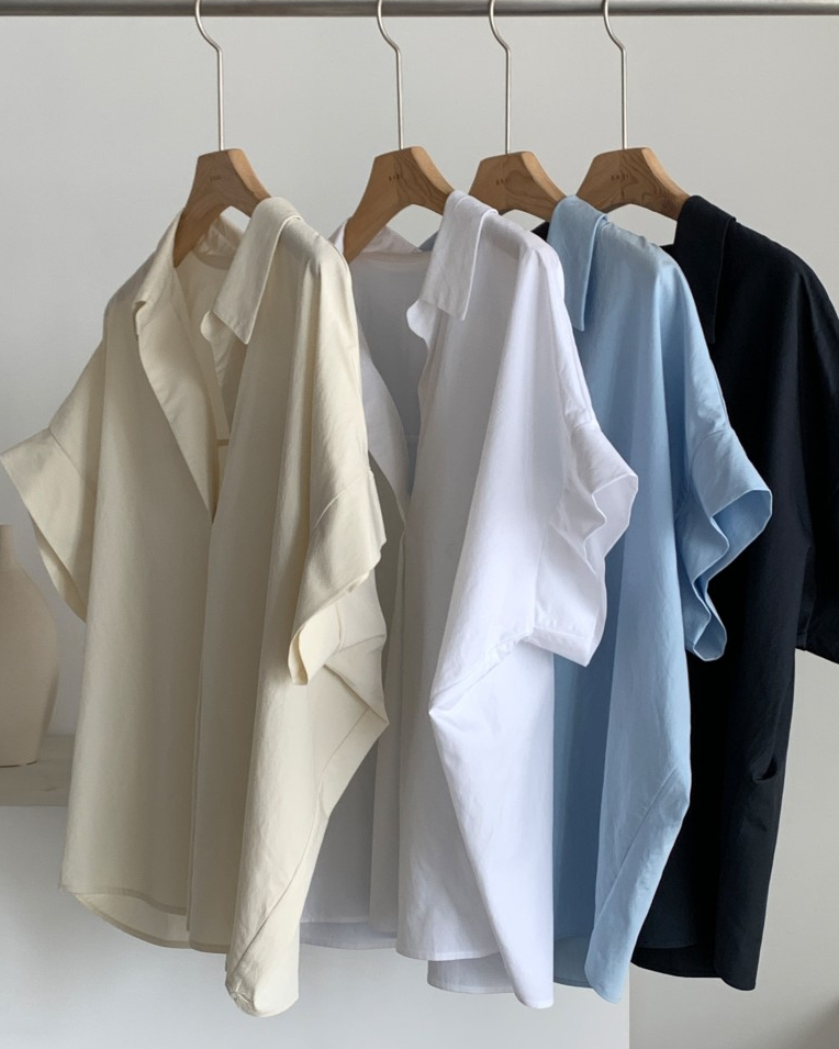 Bari open collar shirt