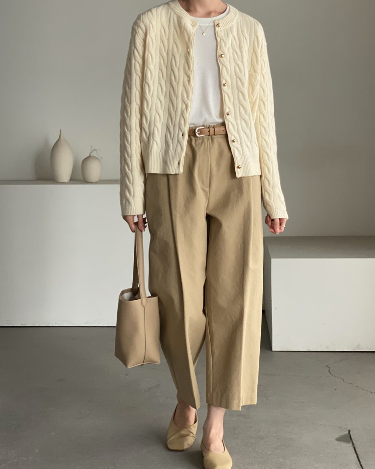 Cashmere cable-knit cardigan