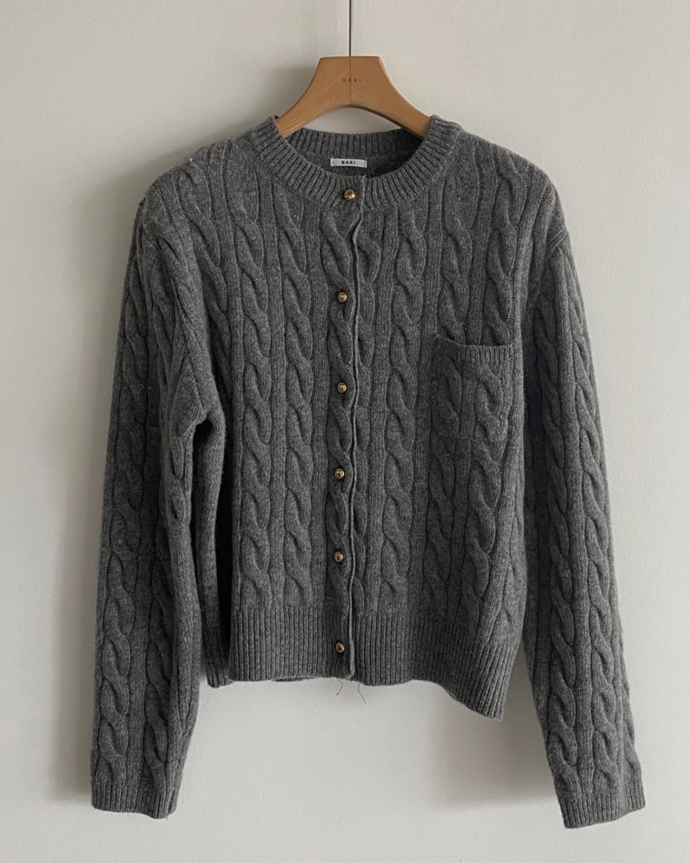 Cashmere cable-knit cardigan