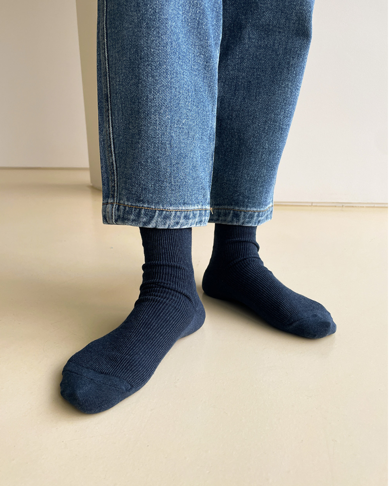 Ribbed cotton socks