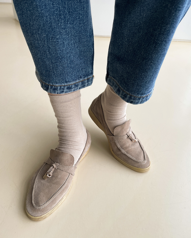 Ribbed cotton socks