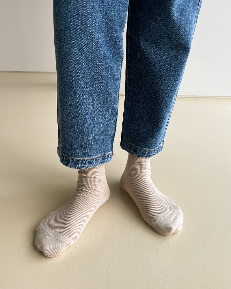 Ribbed cotton socks