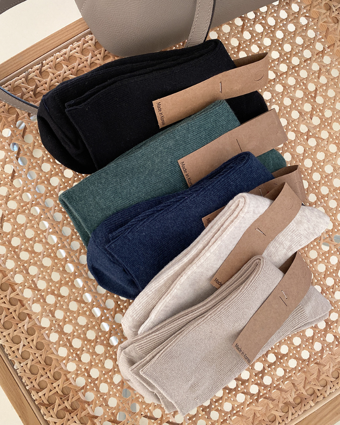 Ribbed cotton socks