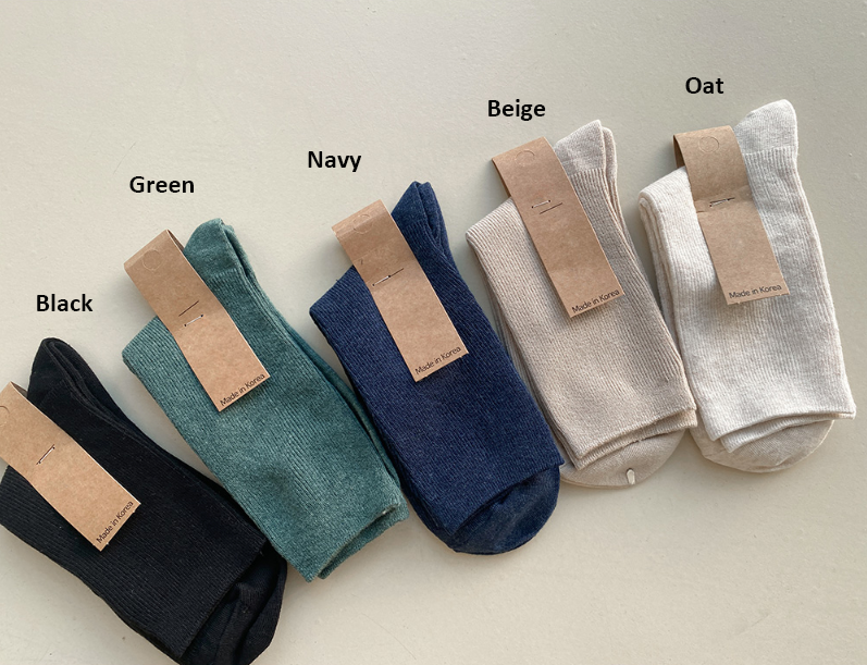 Ribbed cotton socks