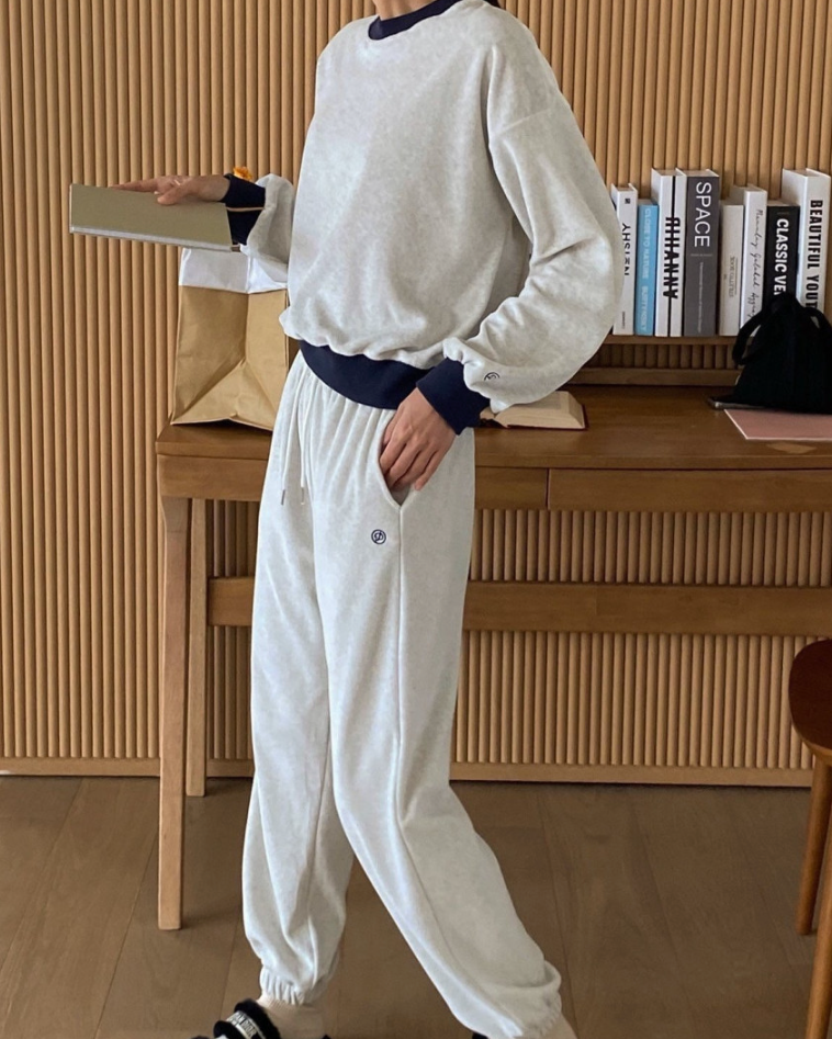 Velour jogger pants