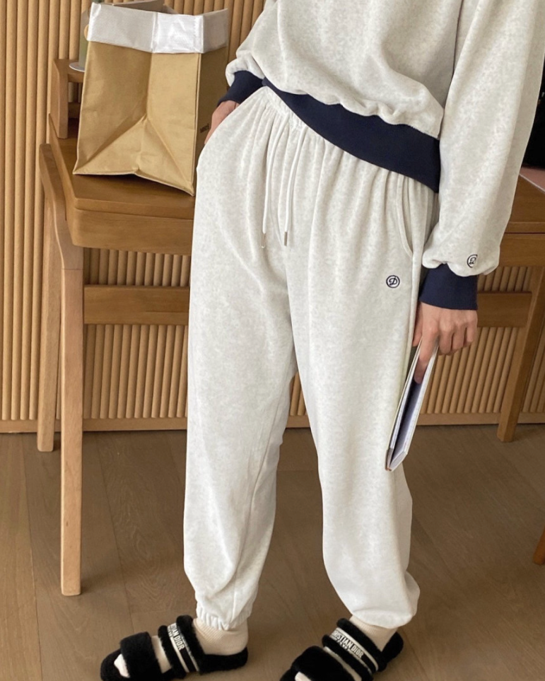 Velour jogger pants