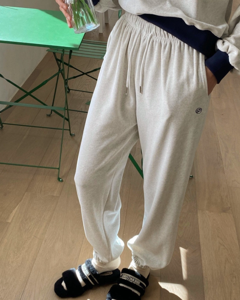 Velour jogger pants