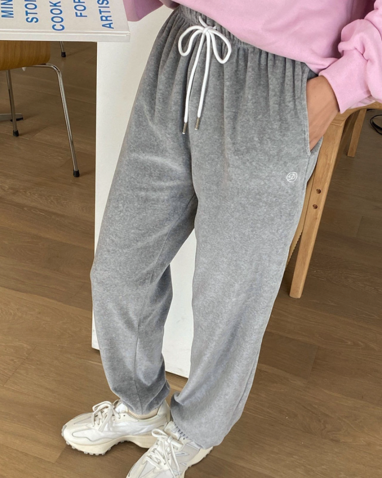 Velour jogger pants