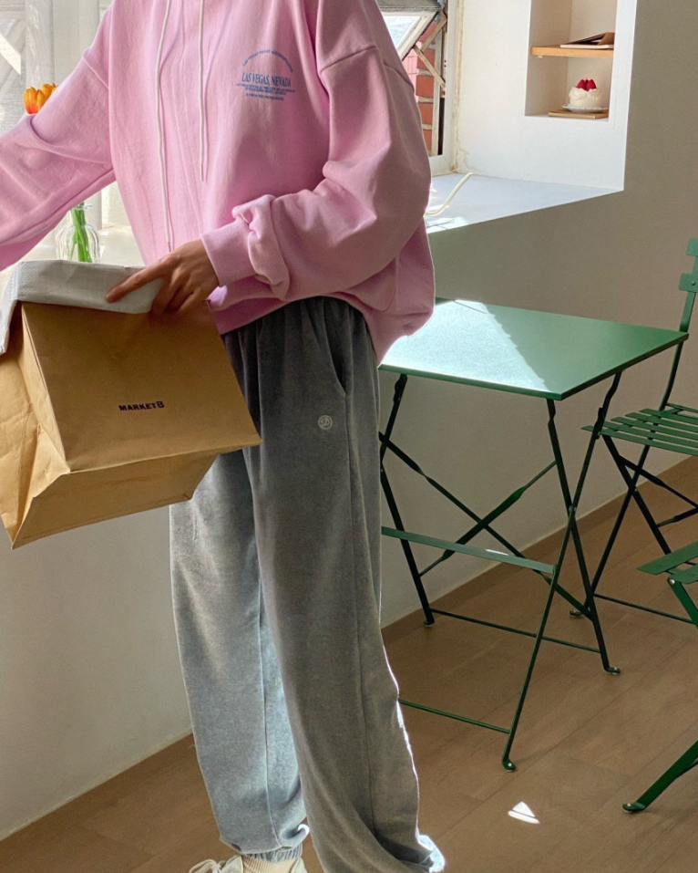 Velour jogger pants