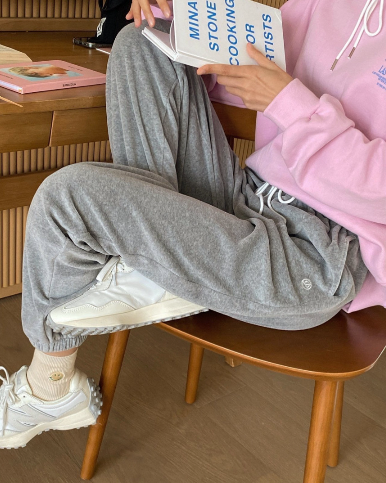 Velour jogger pants