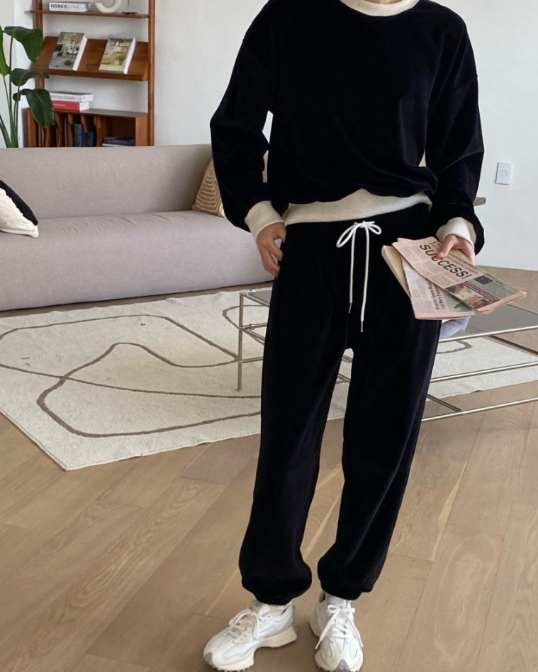 Velour jogger pants