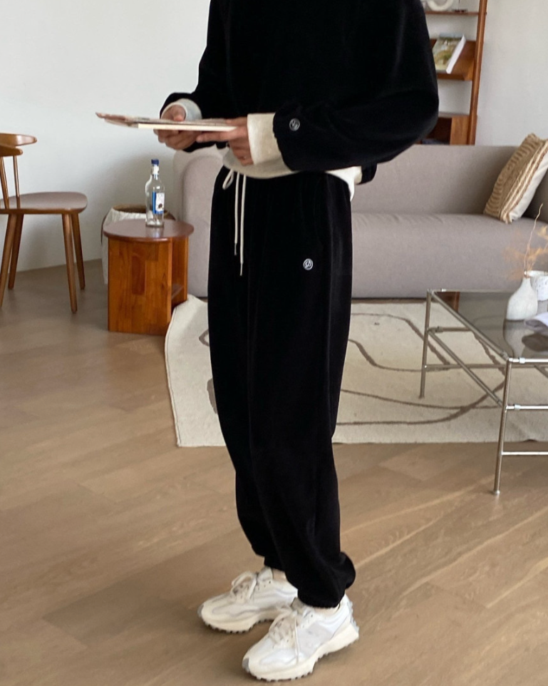 Velour jogger pants