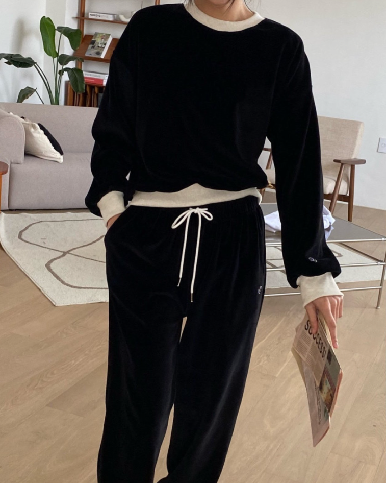Velour jogger pants