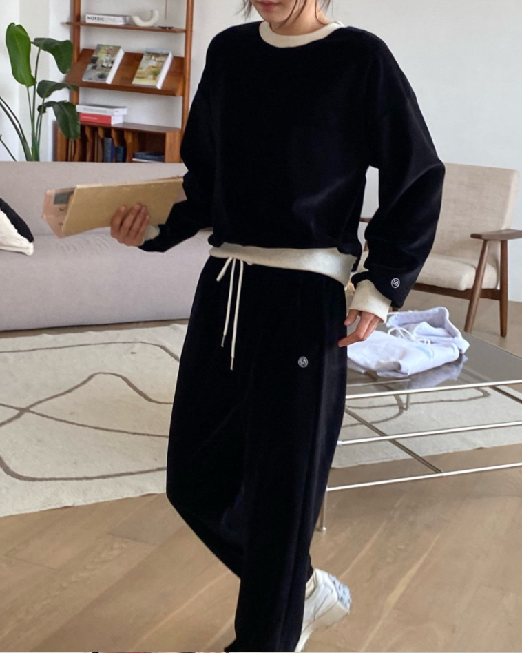 Velour jogger pants
