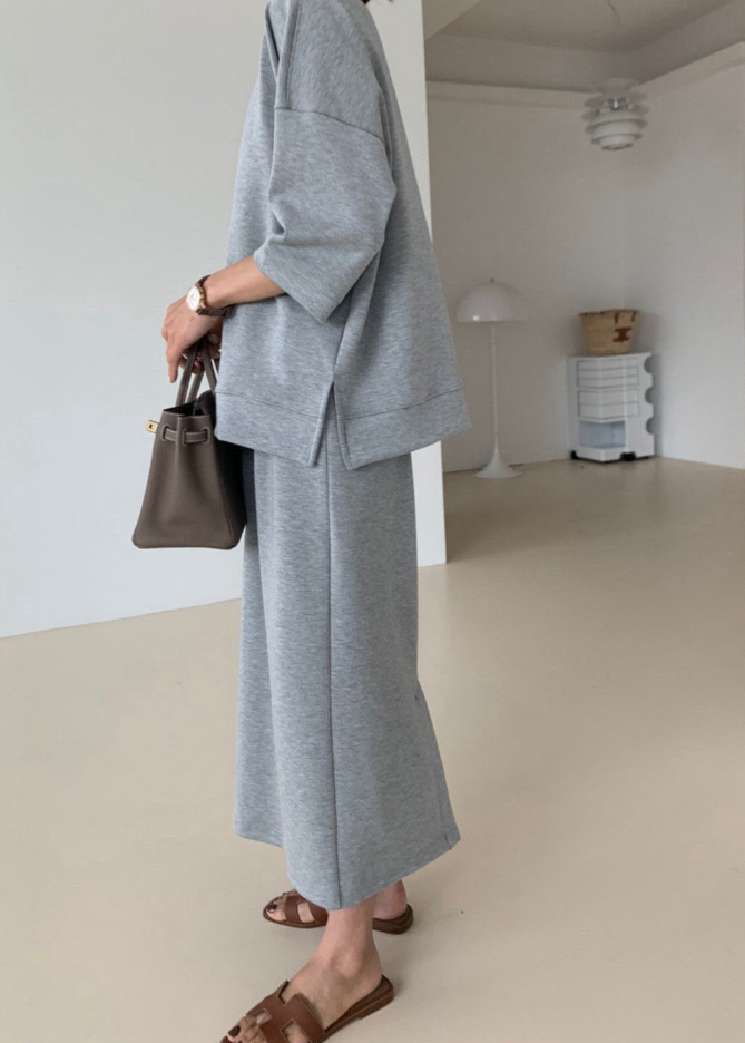 Raglan sweat tee/ skirt set