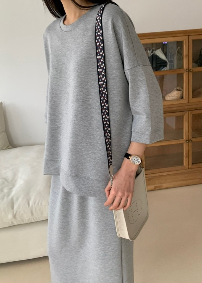 Raglan sweat tee/ skirt set