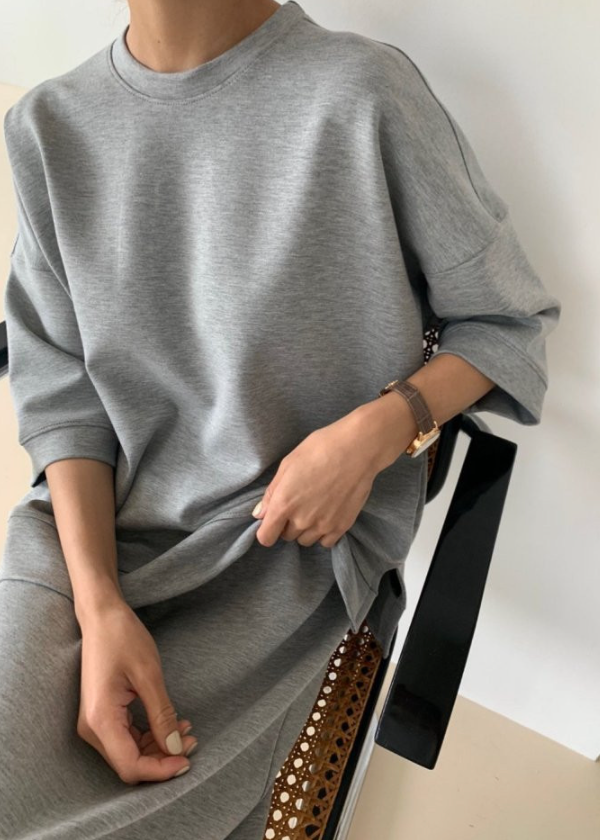 Raglan sweat tee/ skirt set