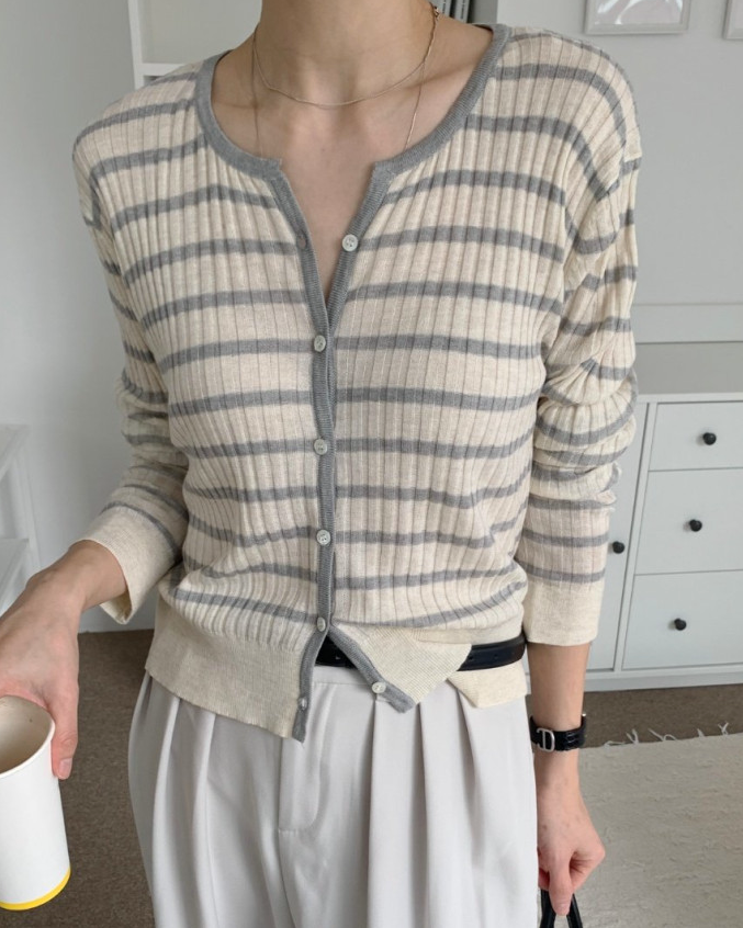 Summer striped cardigan
