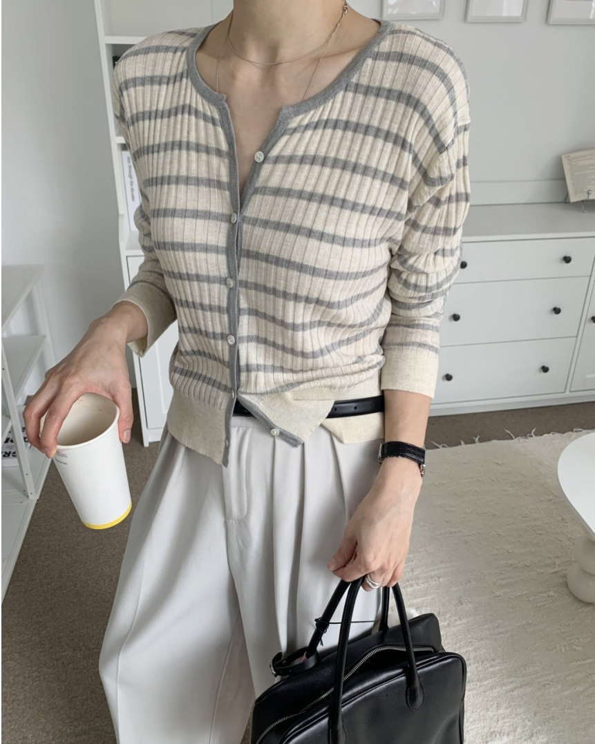 Summer striped cardigan