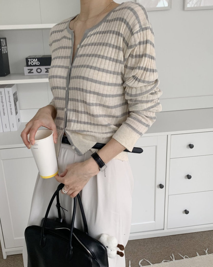 Summer striped cardigan