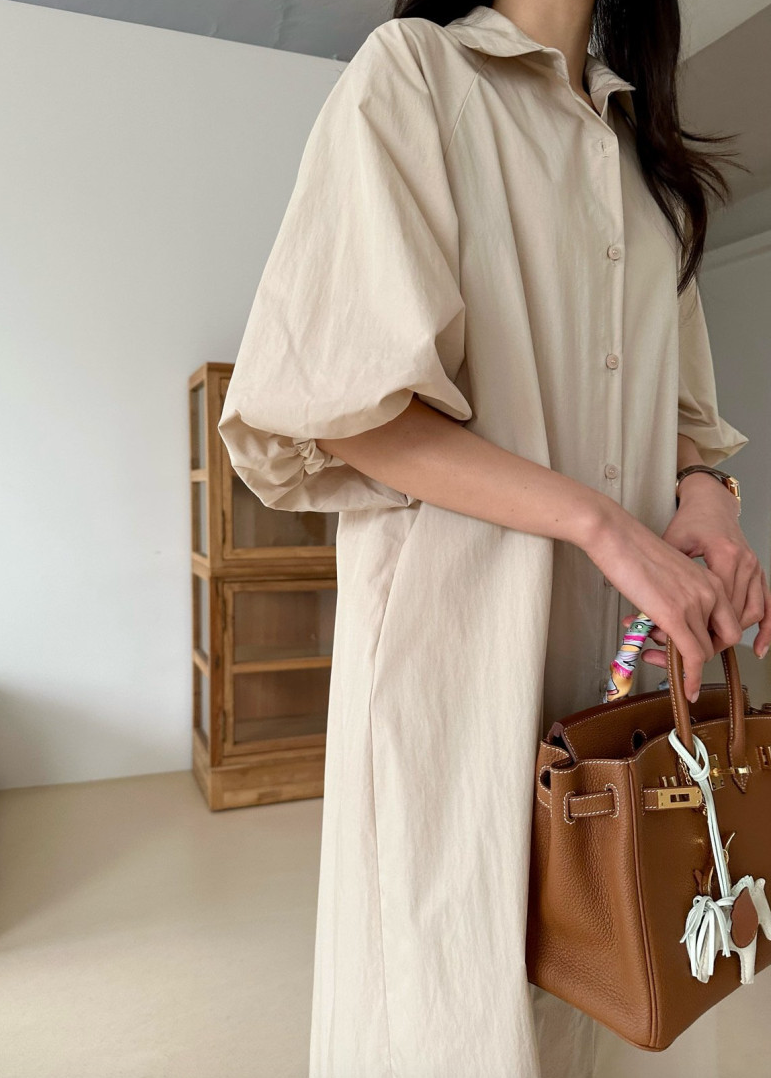 Puff shirt dress