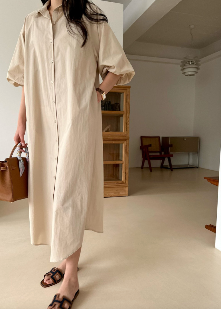 Puff shirt dress