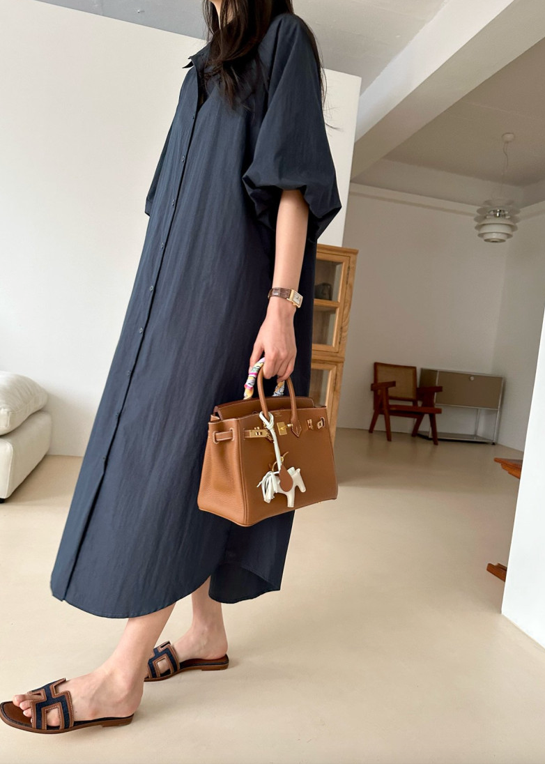 Puff shirt dress