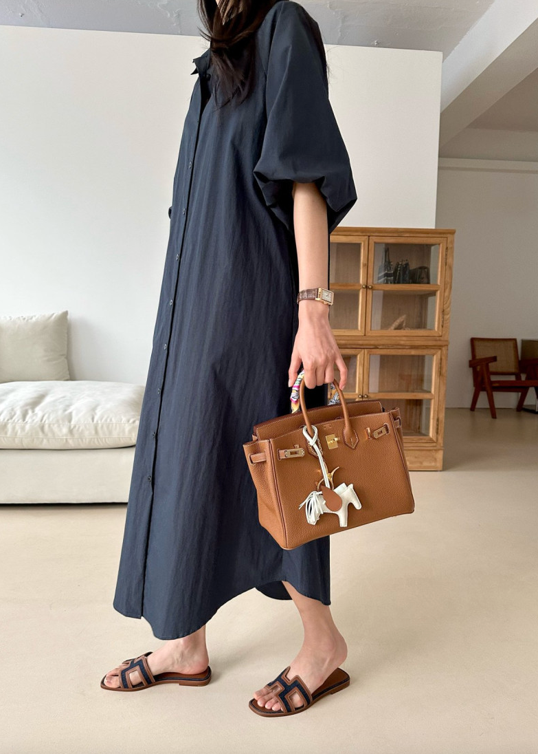 Puff shirt dress