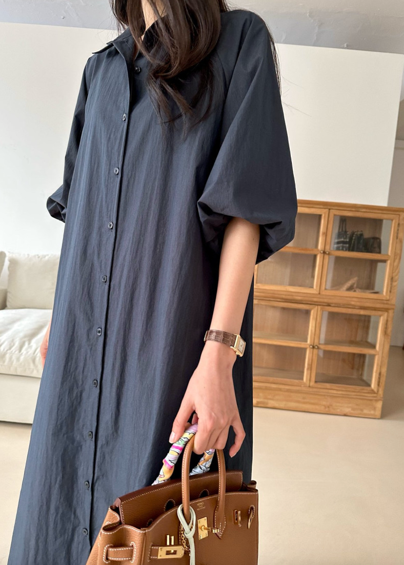 Puff shirt dress