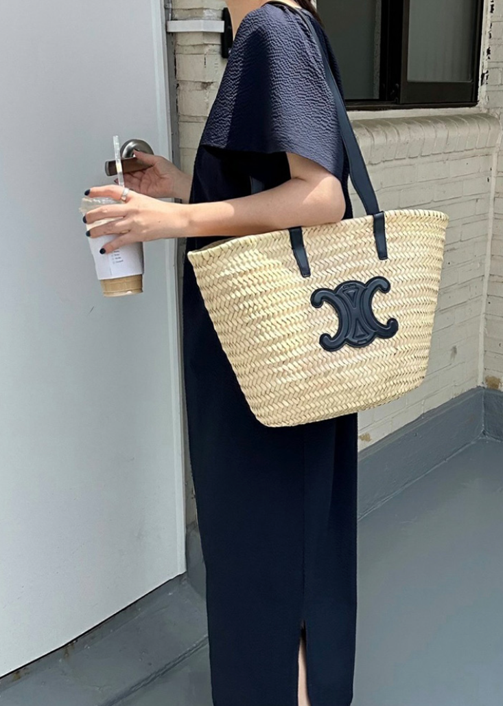 Seersucker wing sleeves dress
