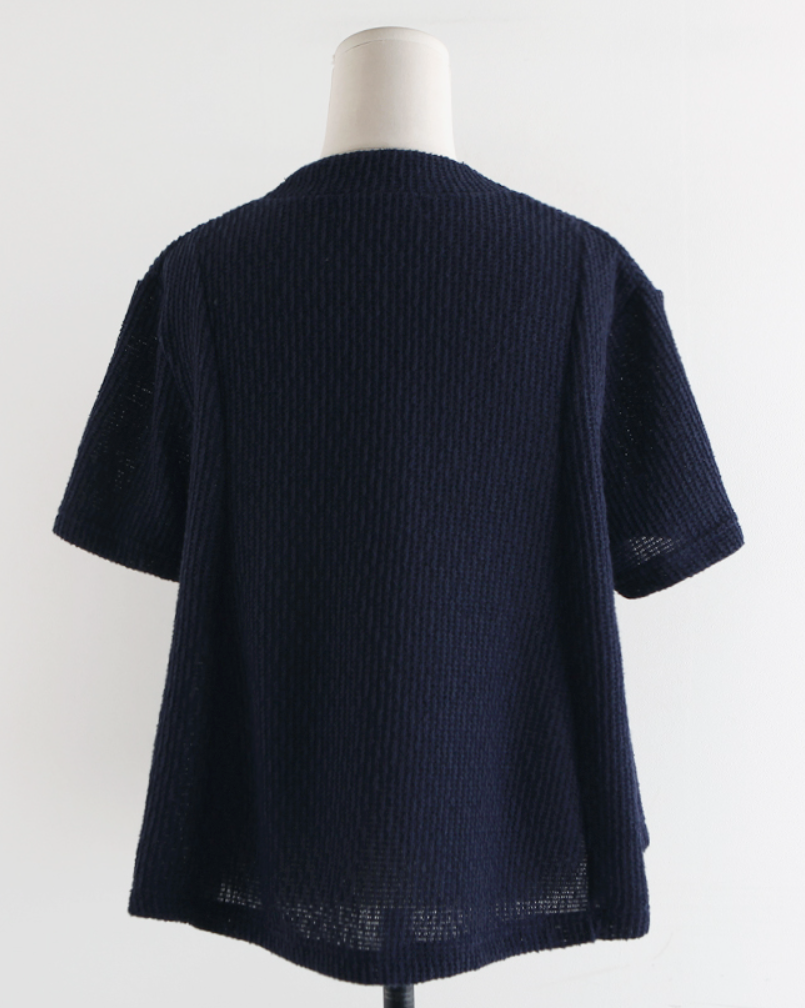 Flared summer knit cardigan