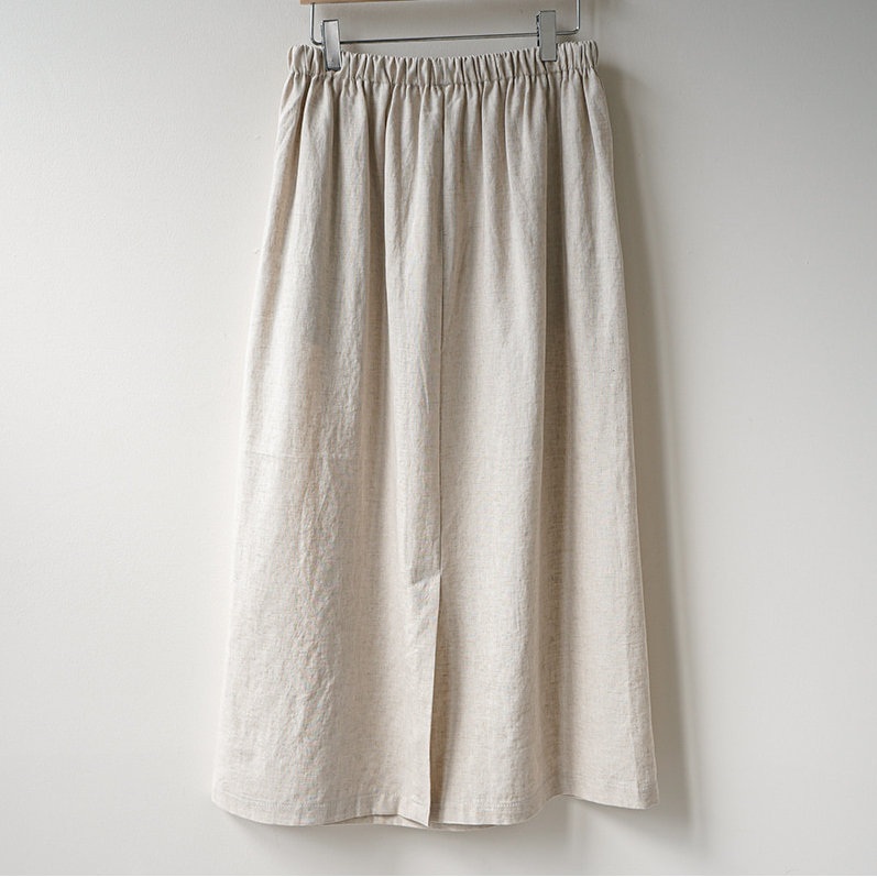 Soft linen midi skirt