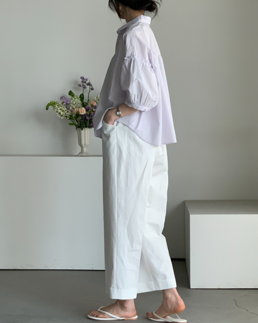 Frill sleeves shirt