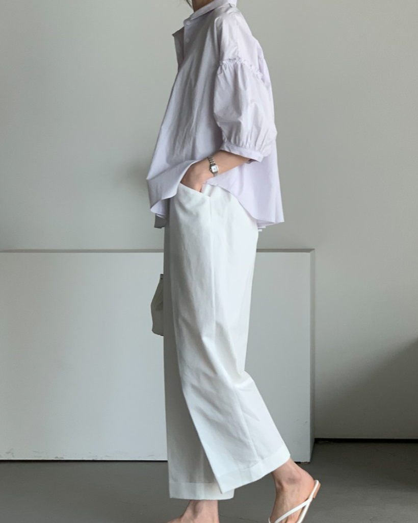 Frill sleeves shirt