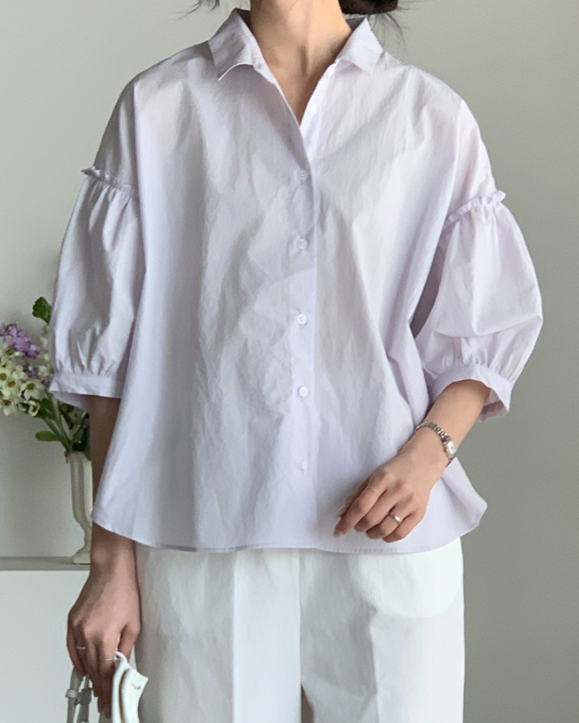 Frill sleeves shirt
