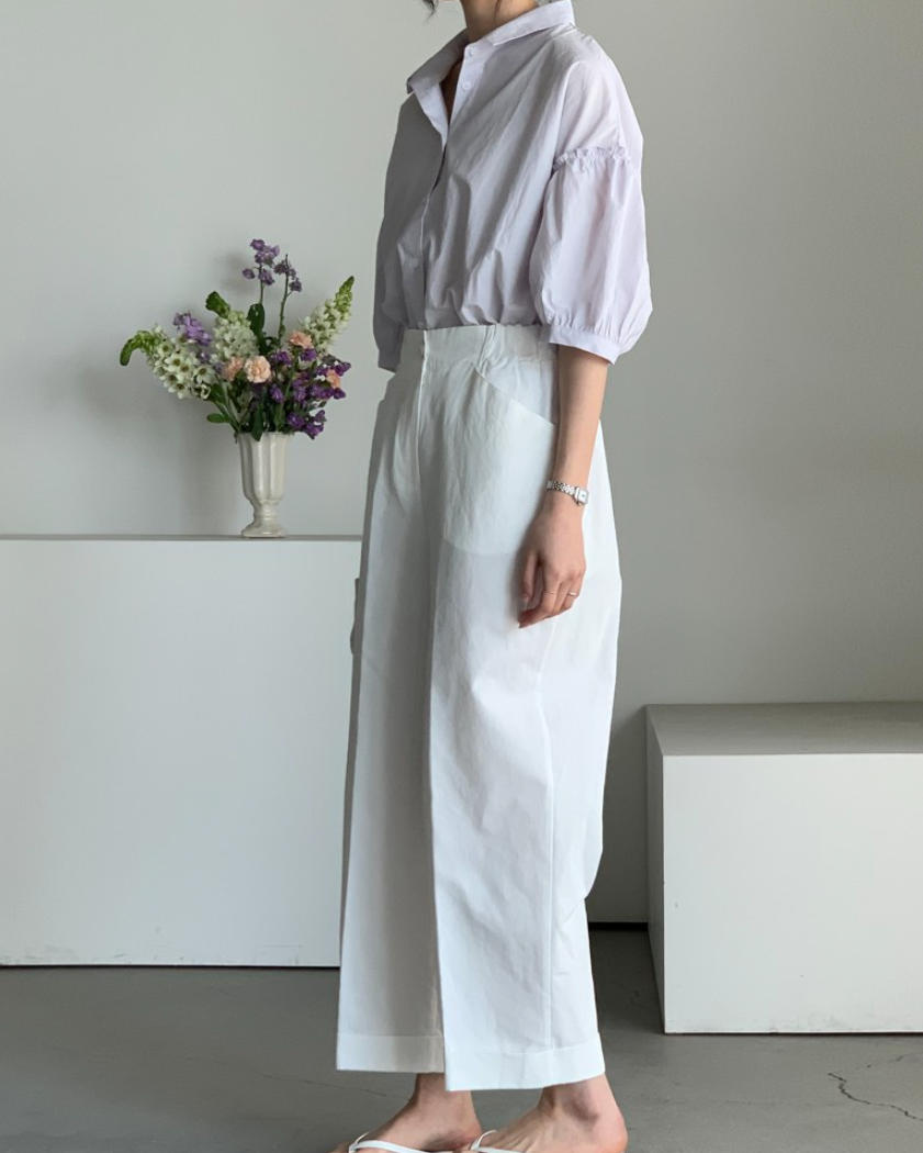 Frill sleeves shirt