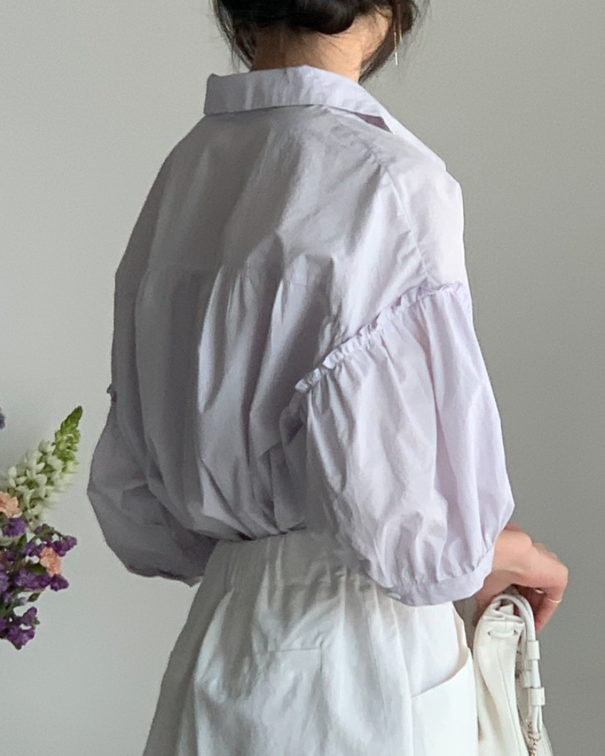 Frill sleeves shirt