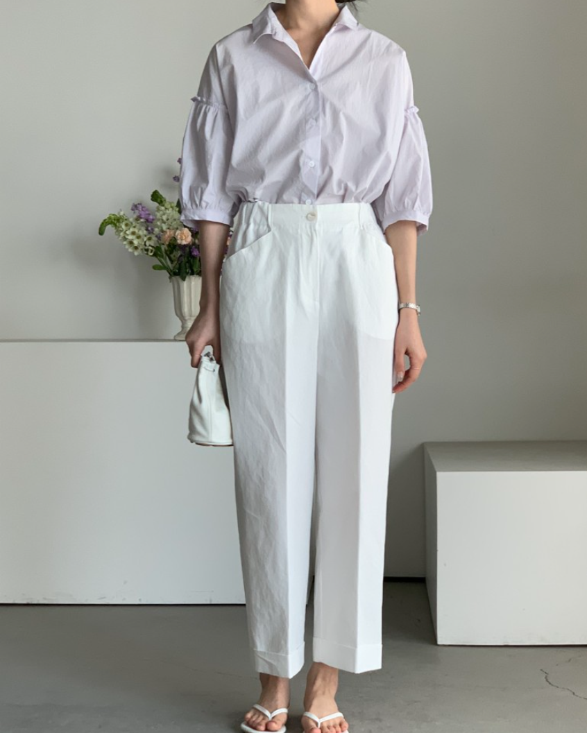 Frill sleeves shirt