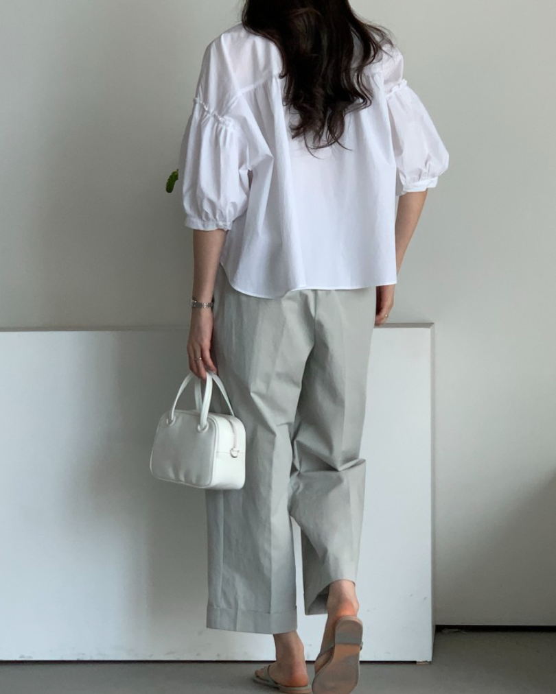 Frill sleeves shirt