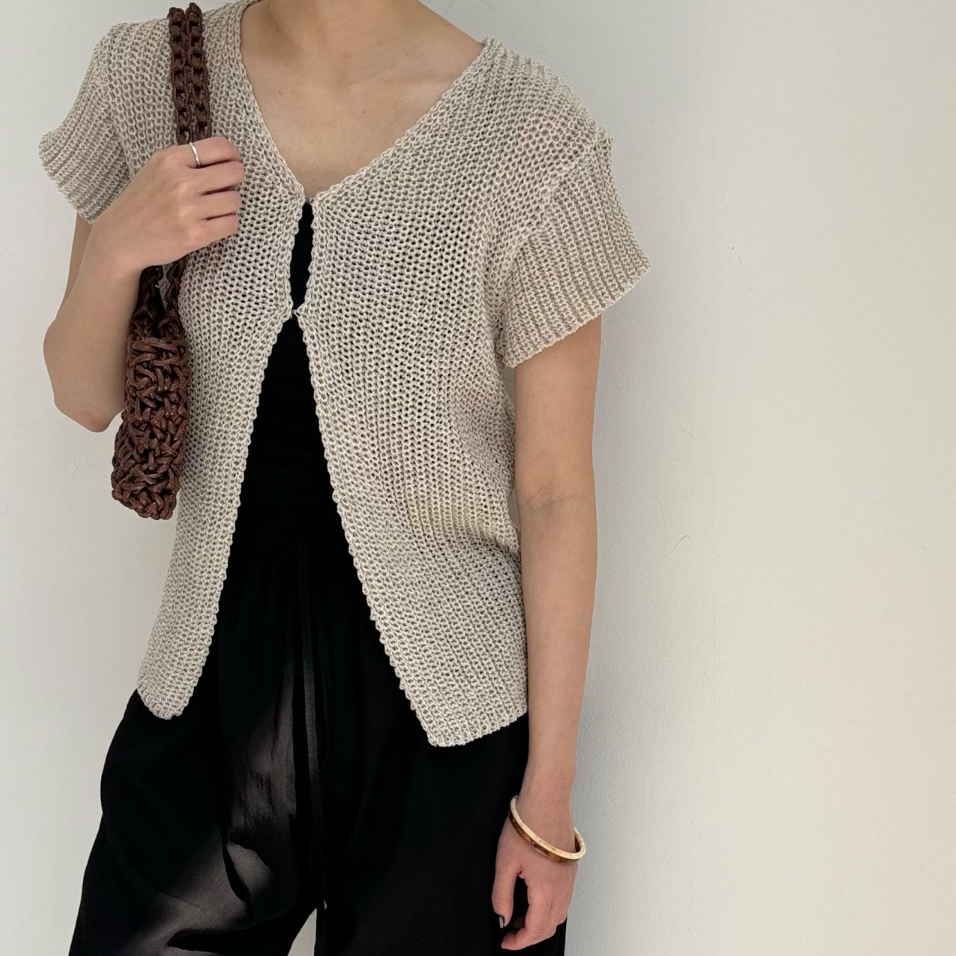 Chunky summer knit vest