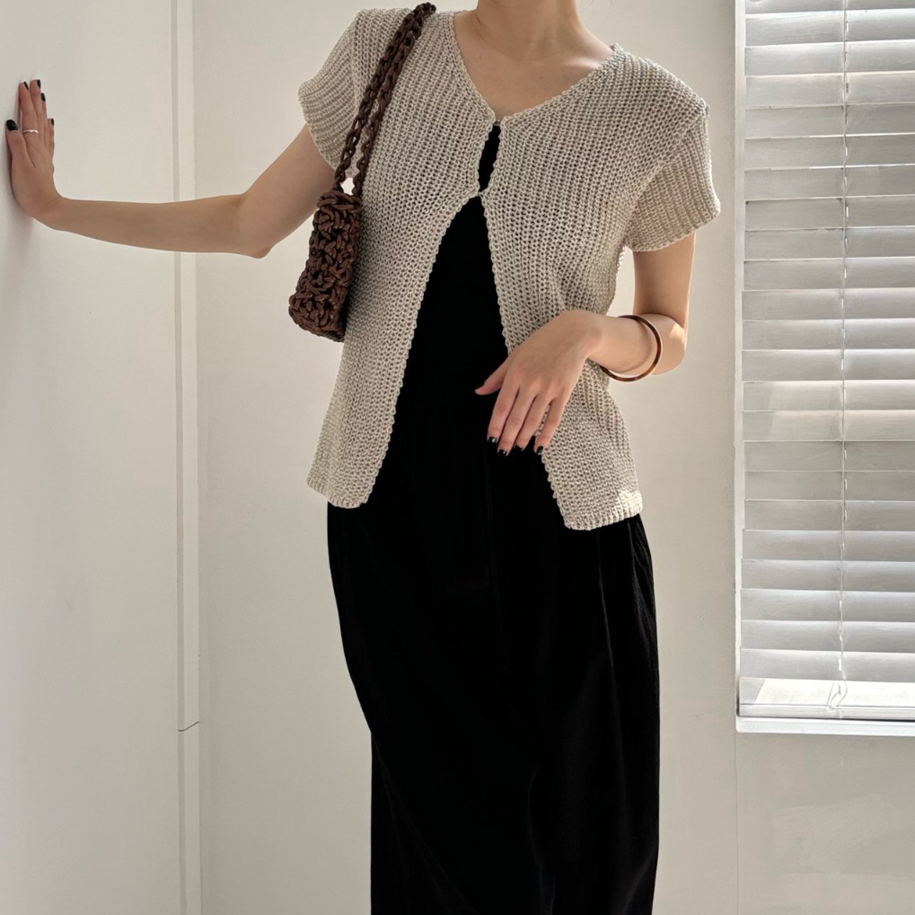 Chunky summer knit vest